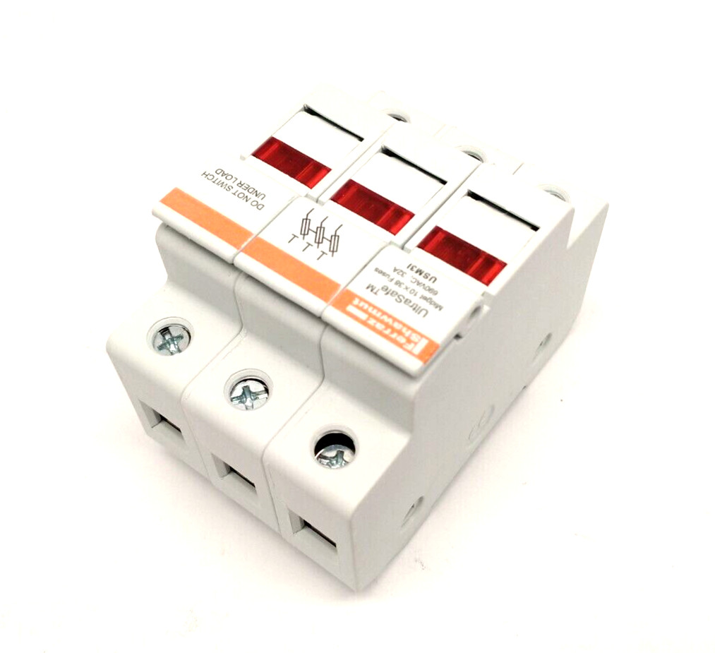 Mersen Ferraz Shawmut USM3I UltraSafe Midget Fuse Holder 30A 600V 3P Y219073