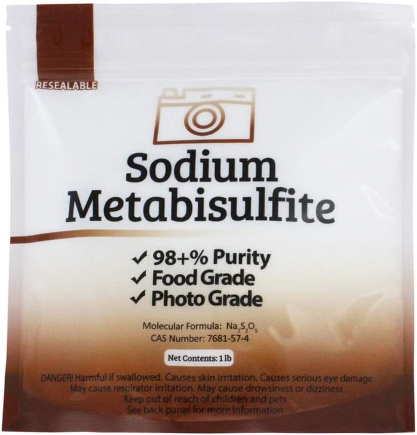 Versatile 1 lb Sodium Metabisulfite – Food & Photo Grade, Fine Granular Crystals