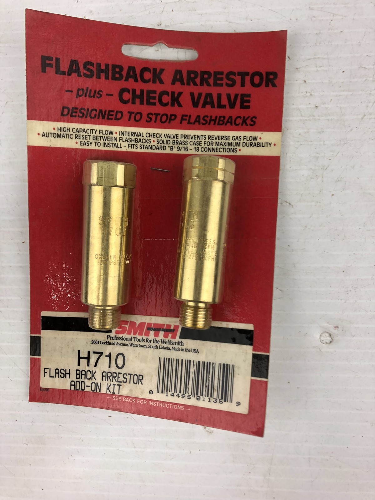Smith H710 Flash Back Arrestor Add-On Kit