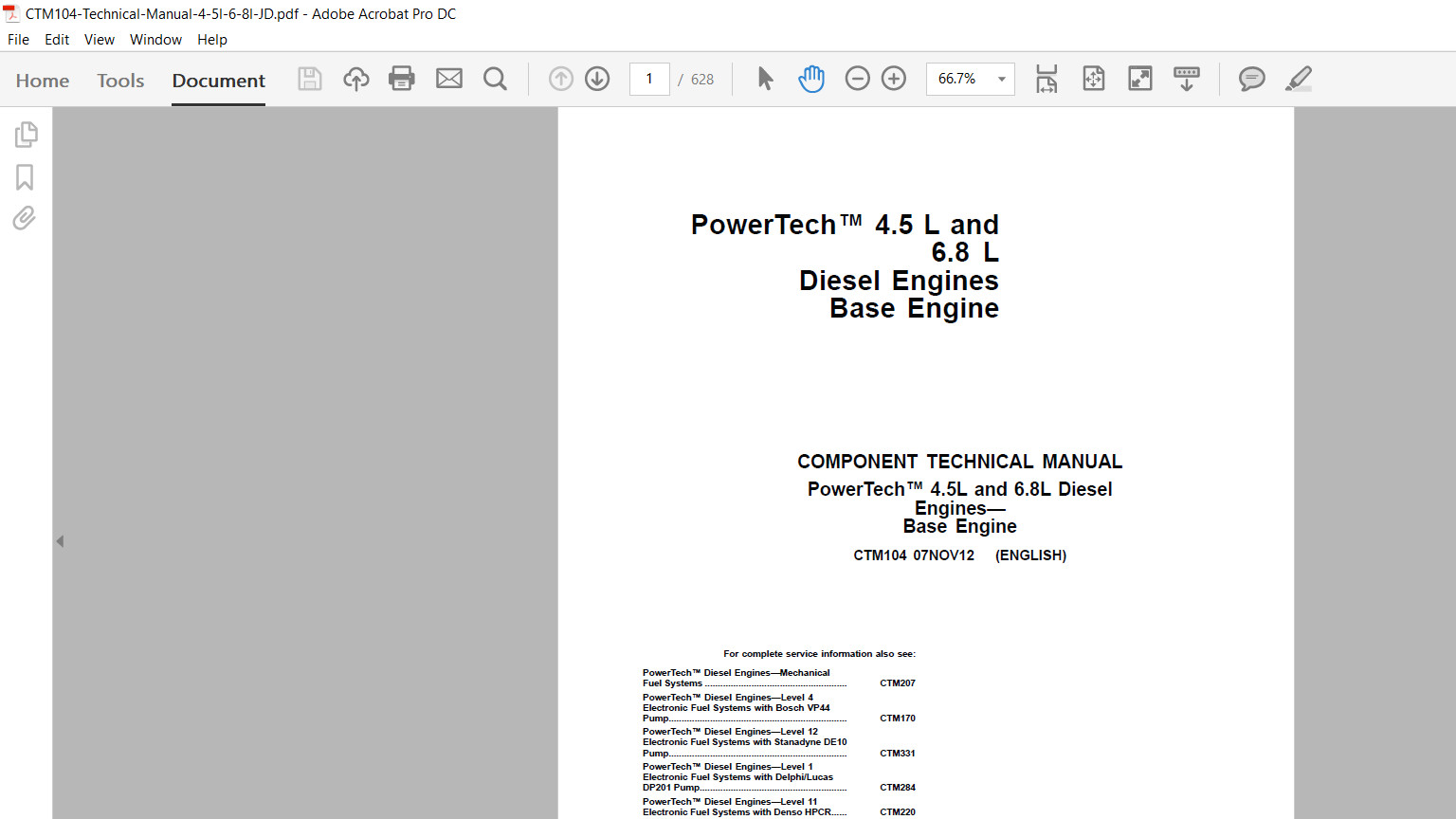 John Deere 310E Backhoe Loader Manual Technical Repair Test Engine Op. Set USB