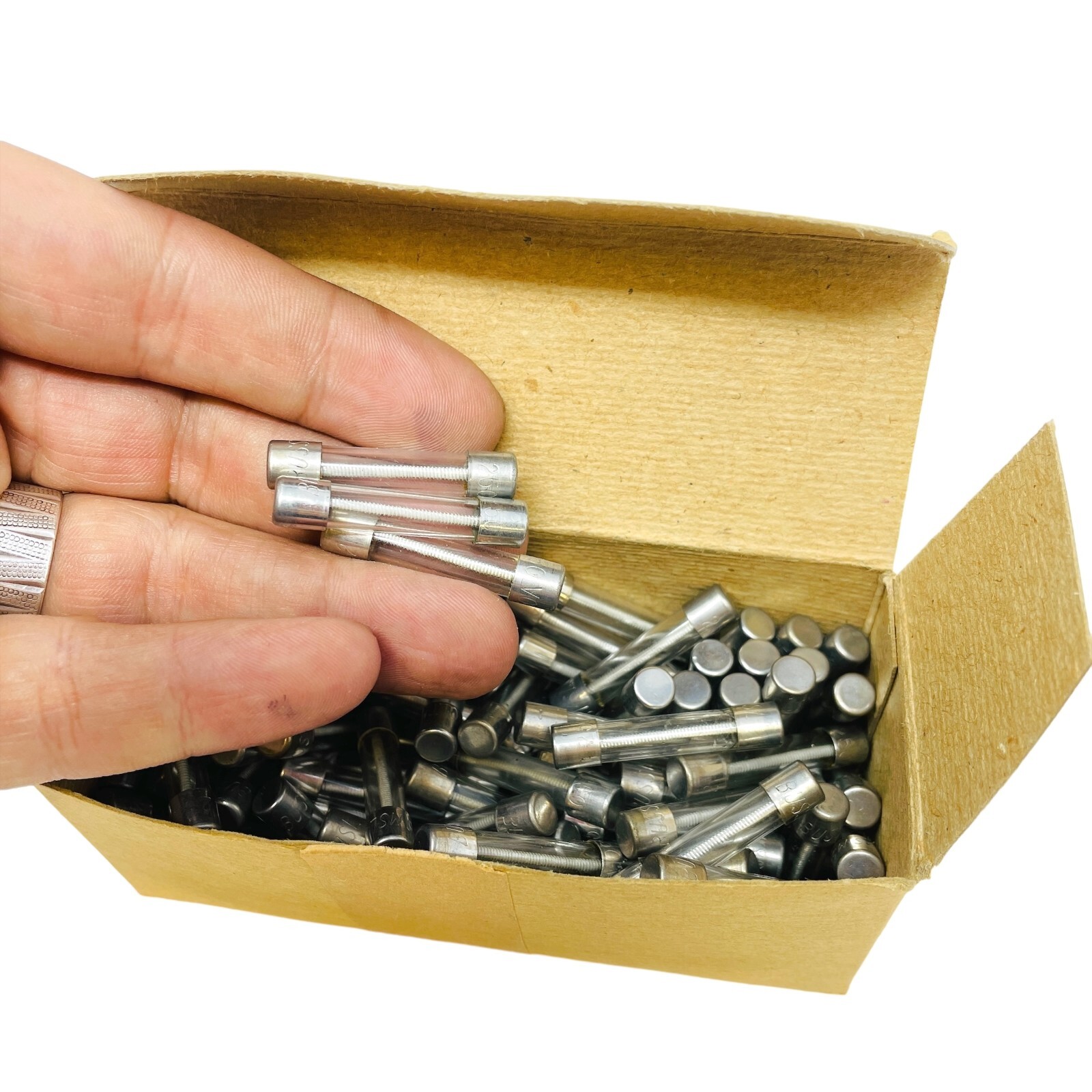 Box of Bussmann MSL-2 Cartridge Glass Fuse Slow Blow 250V 2A New Approx. 100 pcs