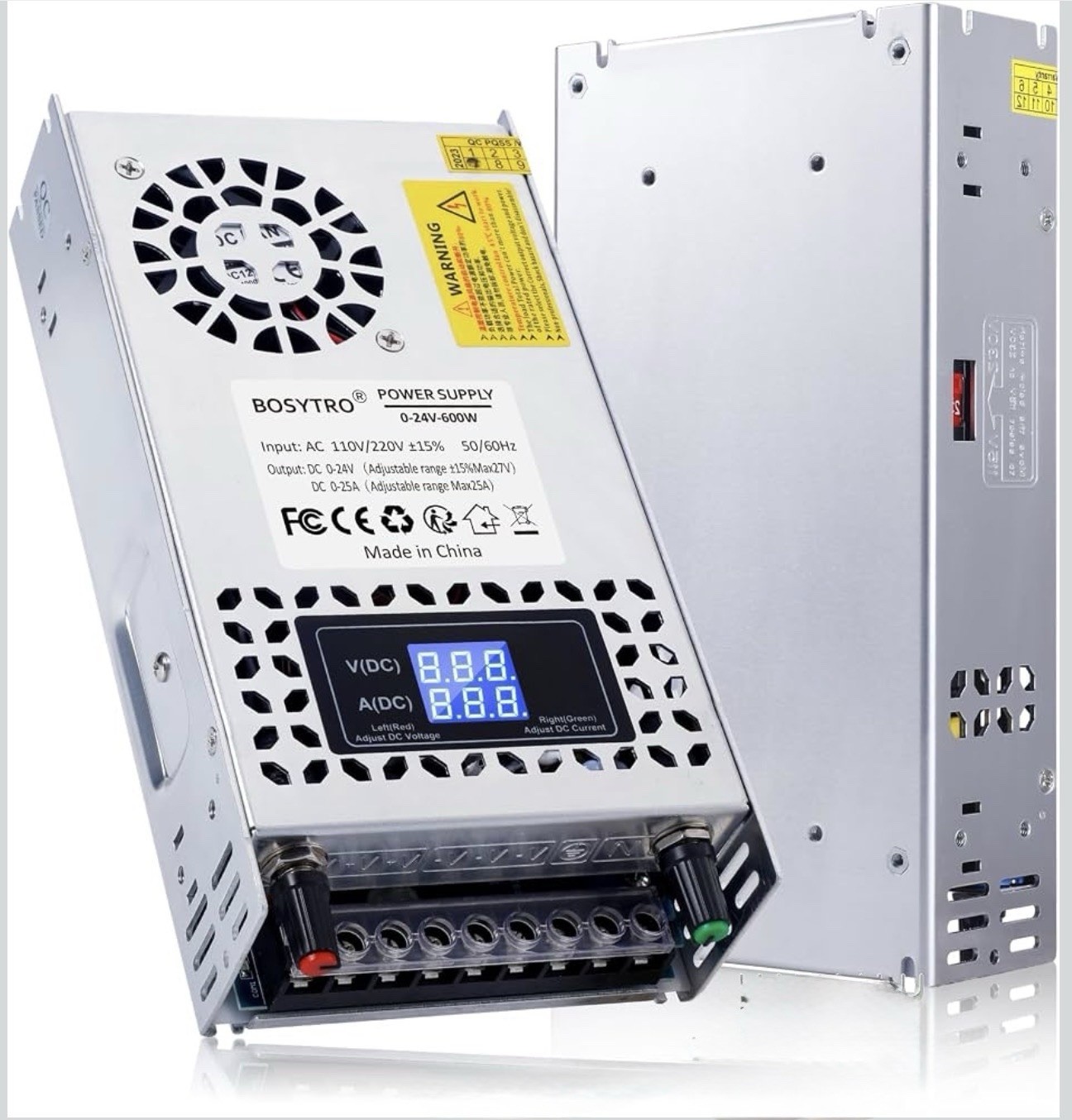 24V Adjustable DC Switching Power Supply 600W AC 110V/220V-DC 0-24V Converter