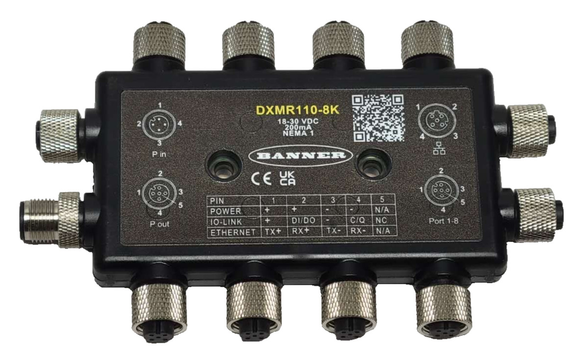 Banner Engineering DXMR110-8K IO-Link Master/Controller 8-Port I/O Controller