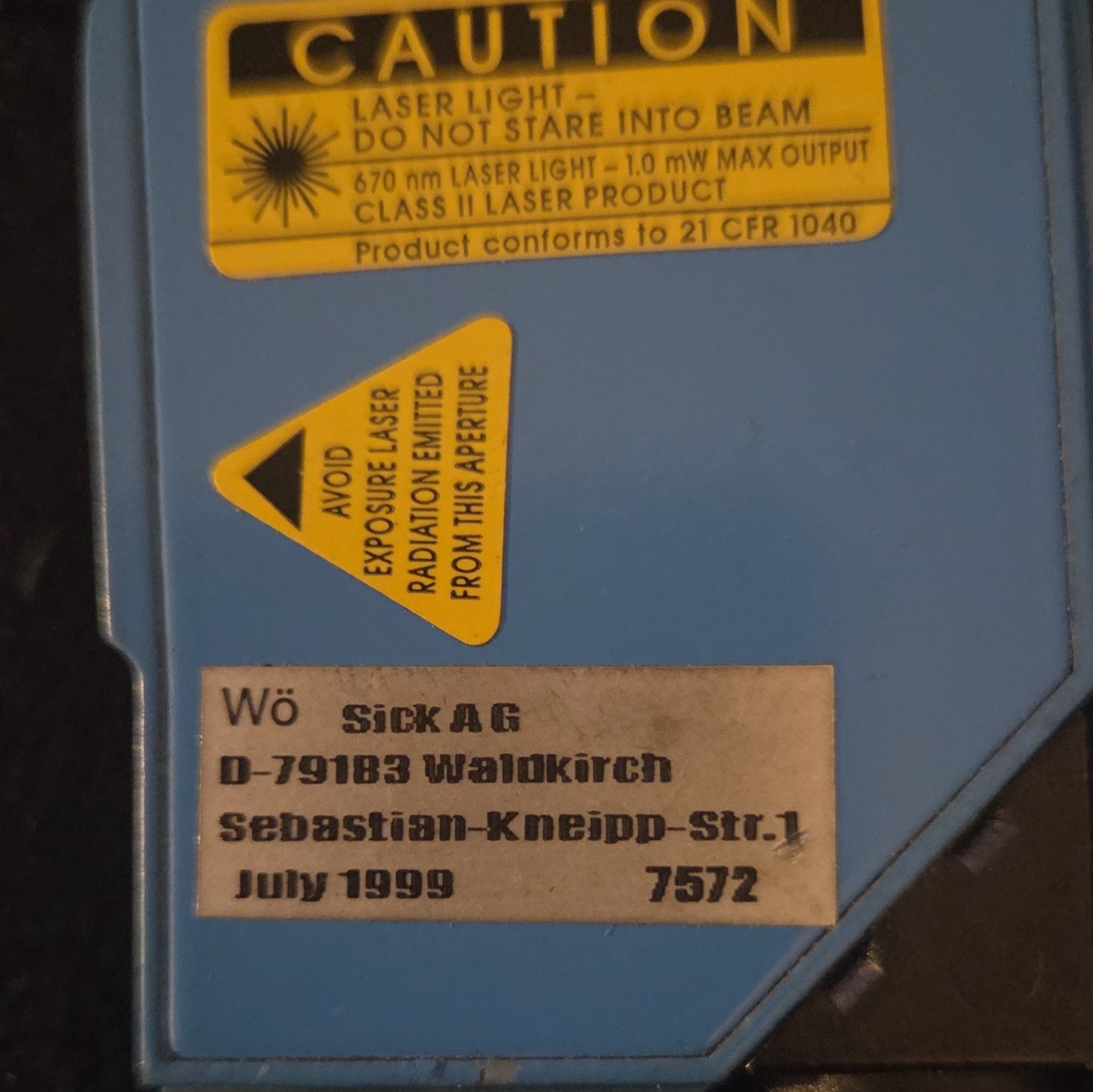 SICK WS12L-D4381S05 Photoelectric Laser Sensor 10-30V DC Digital SPST