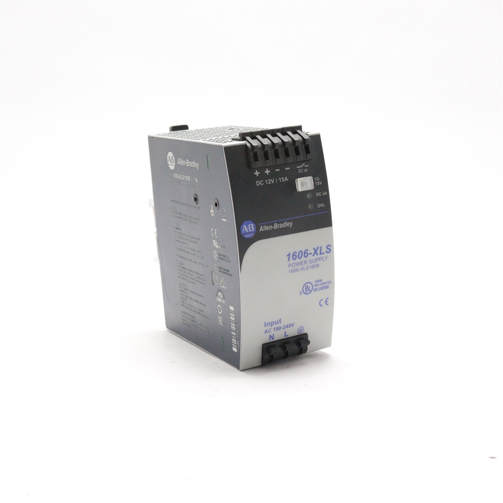 ALLEN BRADLEY POWER SUPPLY 100-240V 12V DC 15A 1606-XLS180B