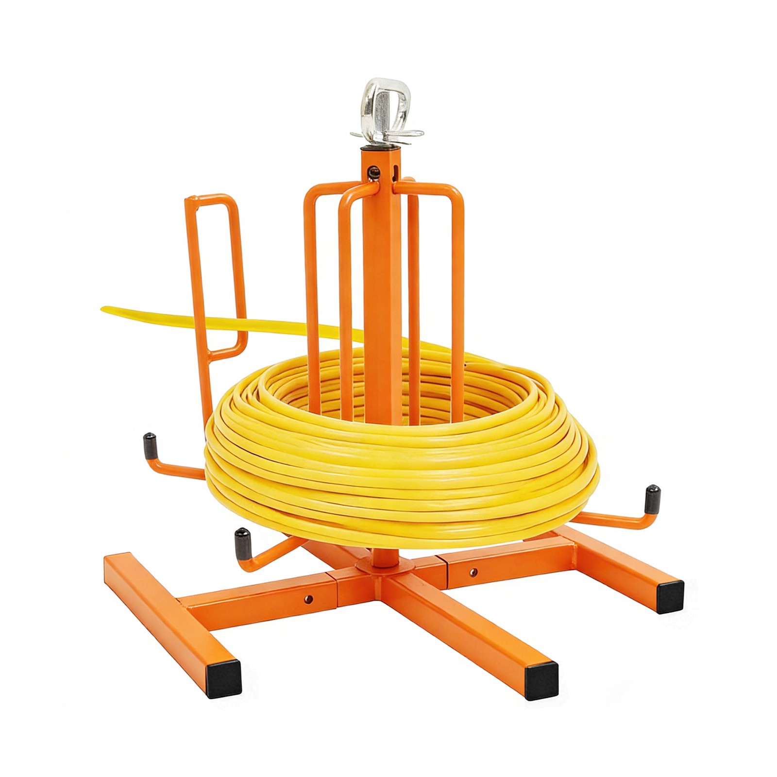 100LBS Cable Spool Dispenser Floor or Stud Mounted Steel Wire De-Reeler Reel MC