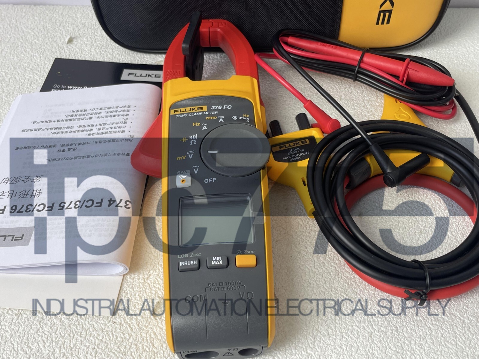 Fluke 376 FC True-RMS AC/DC Volt Ohm Amp Clamp Meter WIFI Connection With iFlex