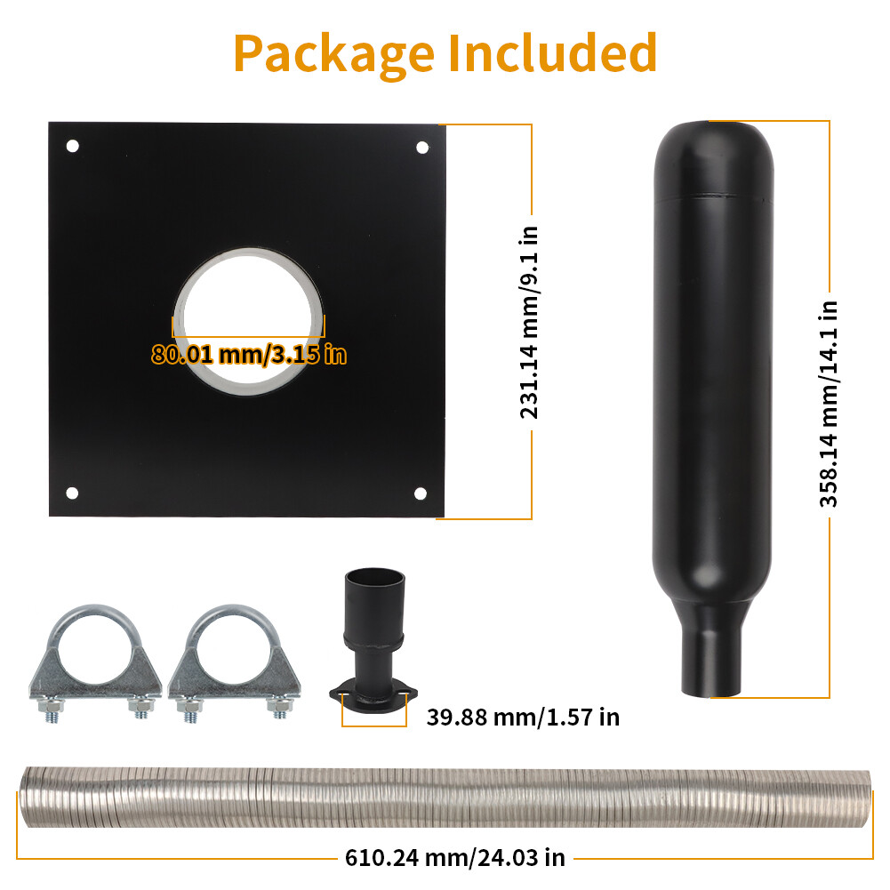 For Firman Honda Generator Exhaust Extension Silencer Kit with Adapter Muffler