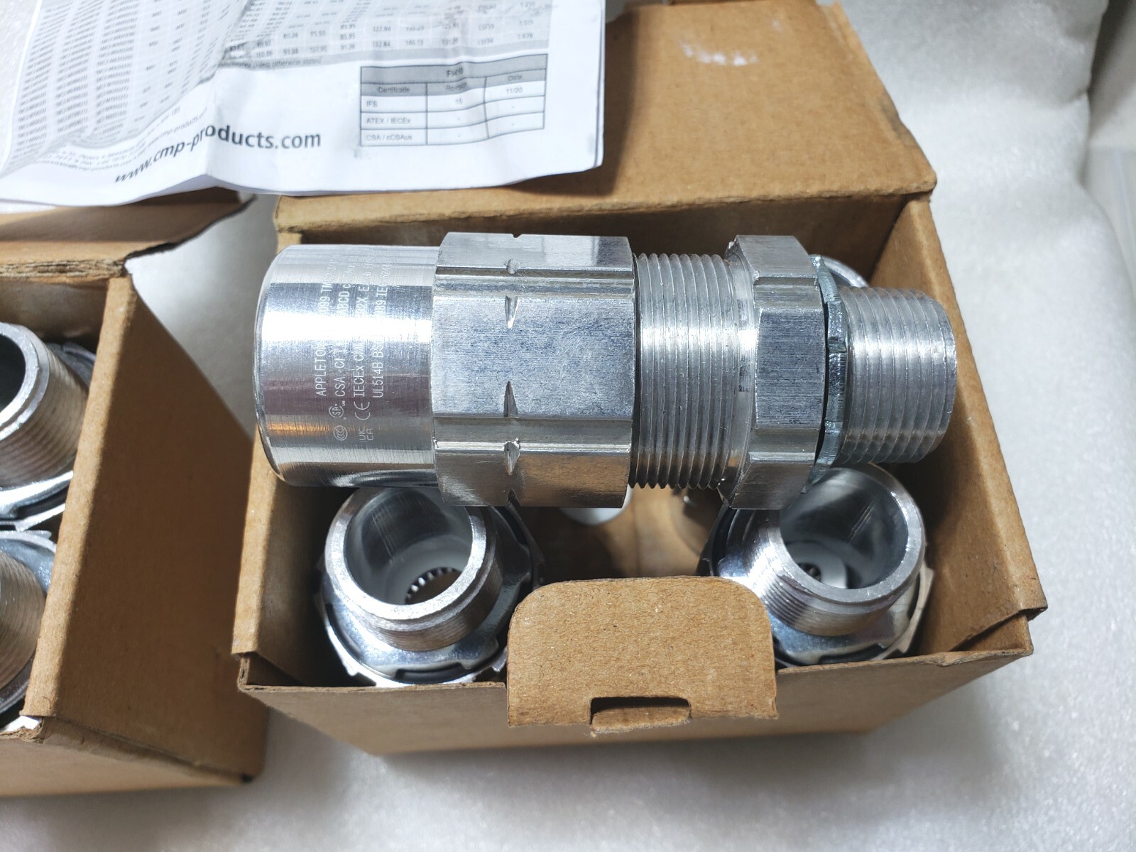10 Pcs. – APPLETON TMC2-075A099 AL MC 3/4″, .69-.99″ CABLE CONNECTOR