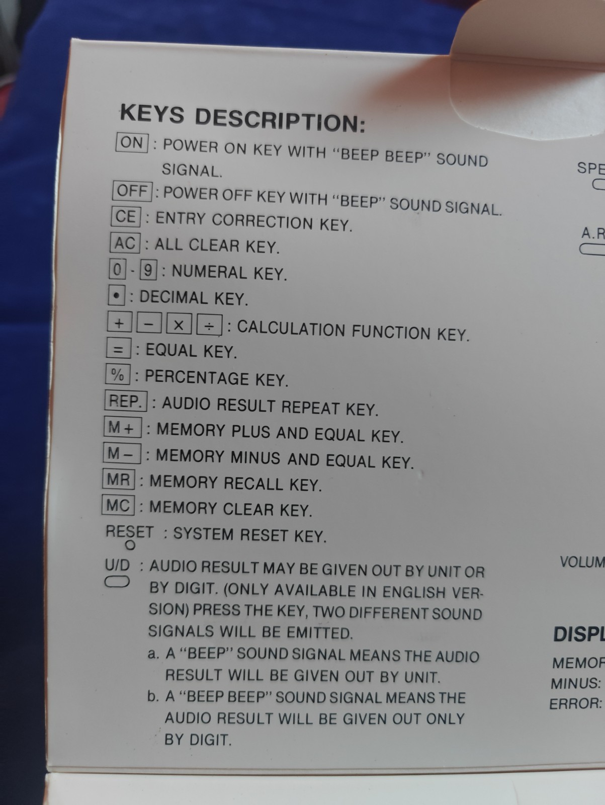 Ultmost 5638 Talking Desktop Calculator, Big Number Display, Large Keys, LCD