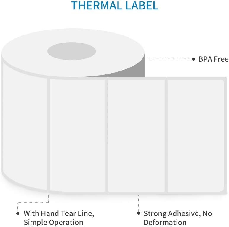 Essential 4″X2″ Direct Thermal Barcode Labels, Shipping Labels, 750 Labels of Ro