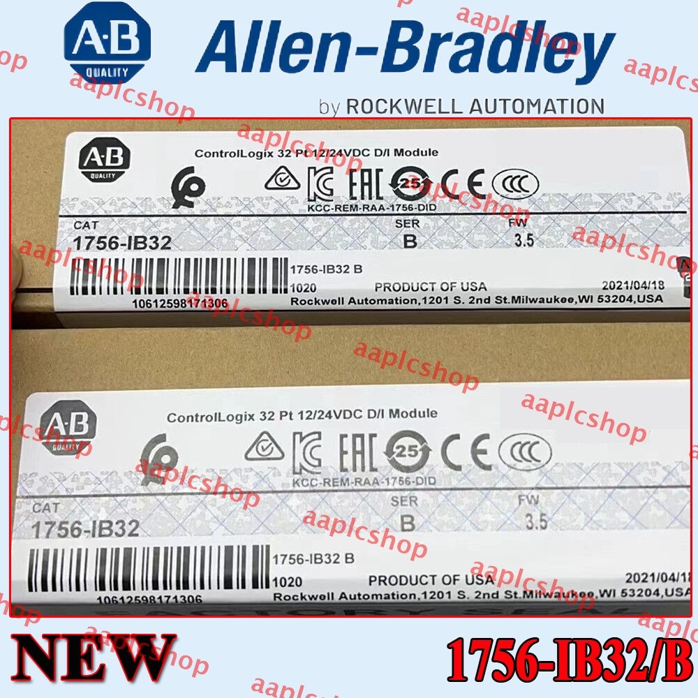 New Sealed AB 1756-IB32/B ControlLogix 32 Pt 12/24V DC D/I Module 1756IB32