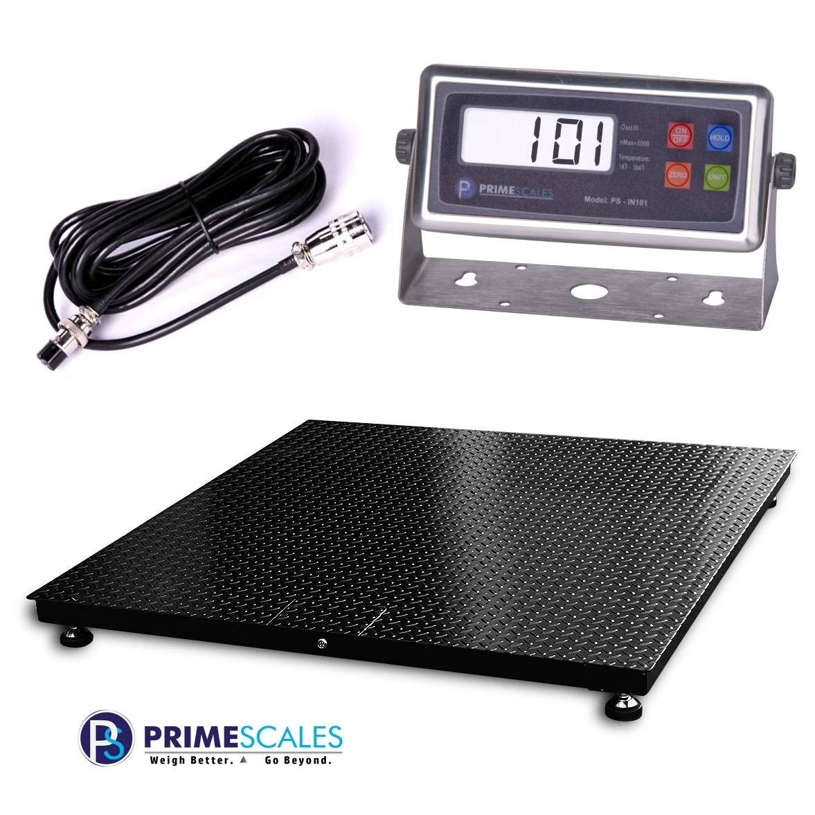 New 24″x24″ Floor Scale 1000 lb x 0.2 lb Industrial Shipping Scale Black