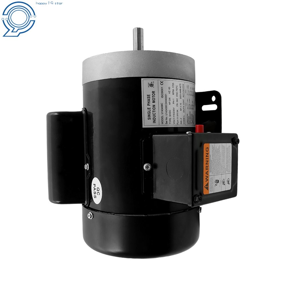 115V/230V 3/4 HP Electric Motor Single Phase 1725 rpm 5/8» shaft 56C Frame
