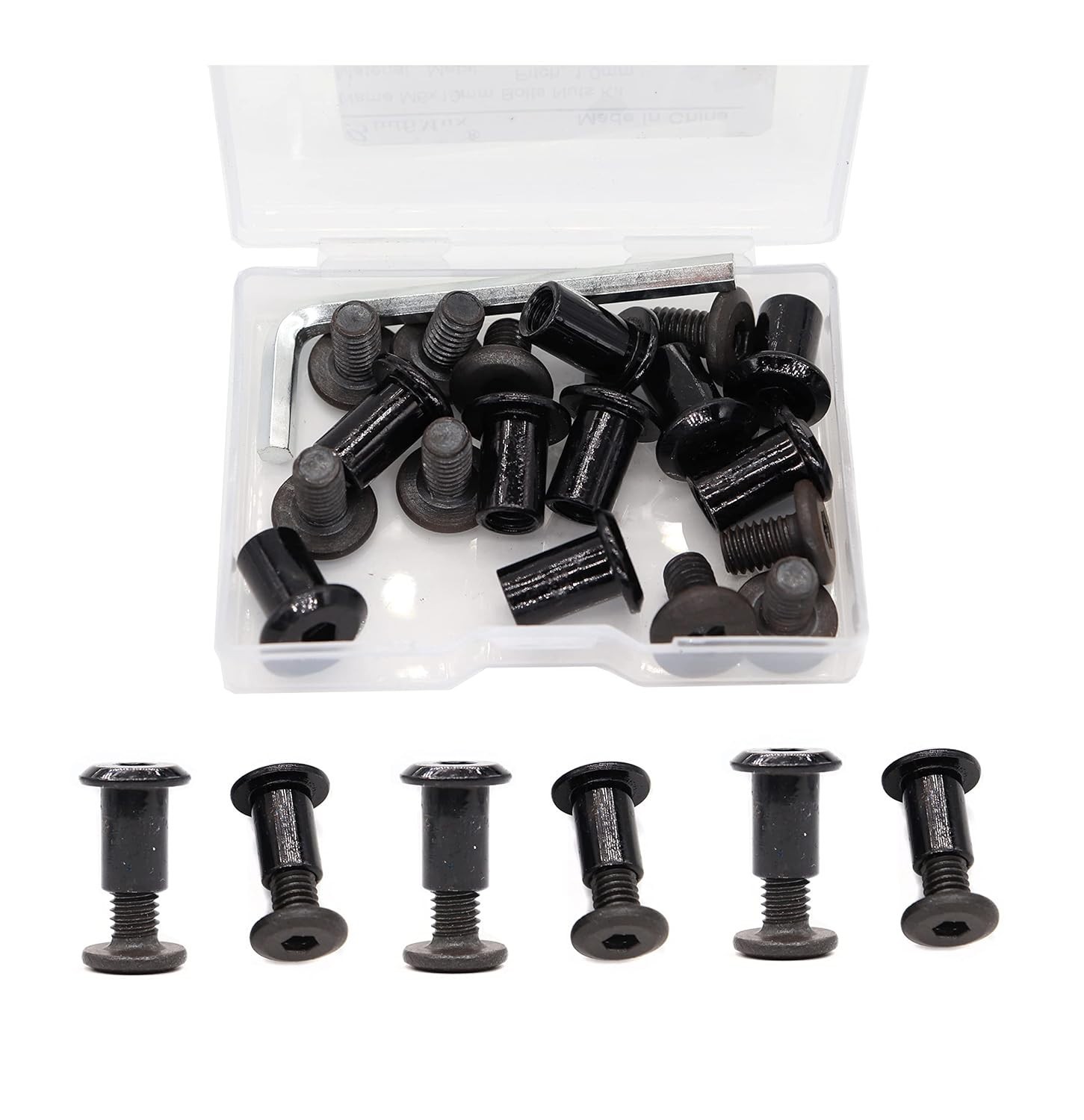 10-Pack M6 x 10mm Hex Socket Cap M6x15mm Black Bolts Connecting Cap Nuts Set …