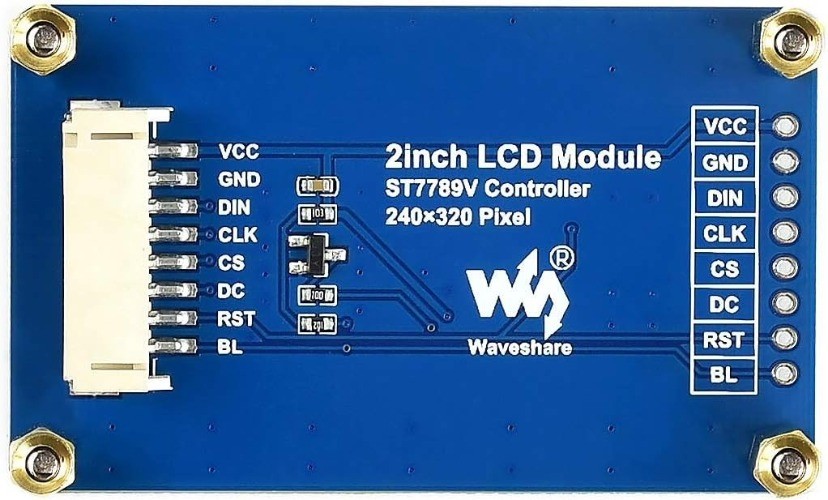 ST7789 IPS LCD Display Module 2 Inch 240×320 262K Color SPI Interface Raspberry