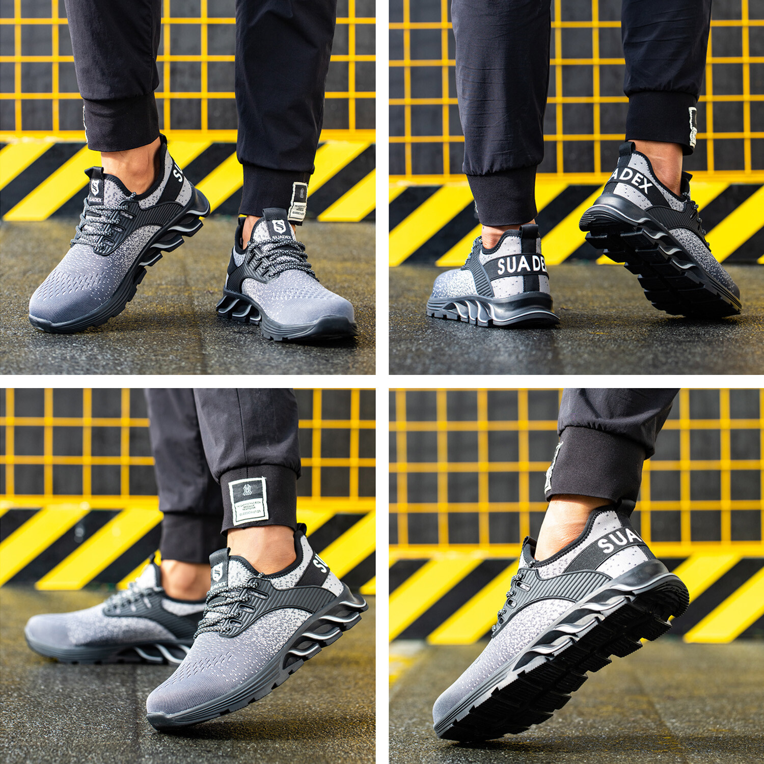 SUADEX Steel Toe Shoes for Men Women Indestructible Safety Work Tennis Shoes