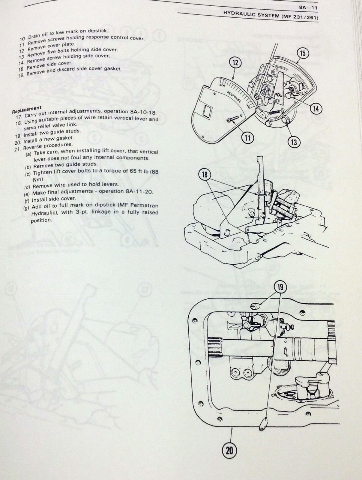 Set Massey Ferguson 231 Tractor Service Repair Owners Operators Manuals Shop