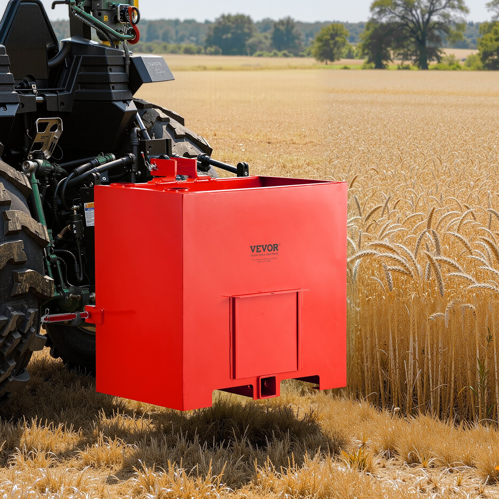 Ballast Box, 800 lbs 3 Point Category 1 Tractor Ballast Box Red