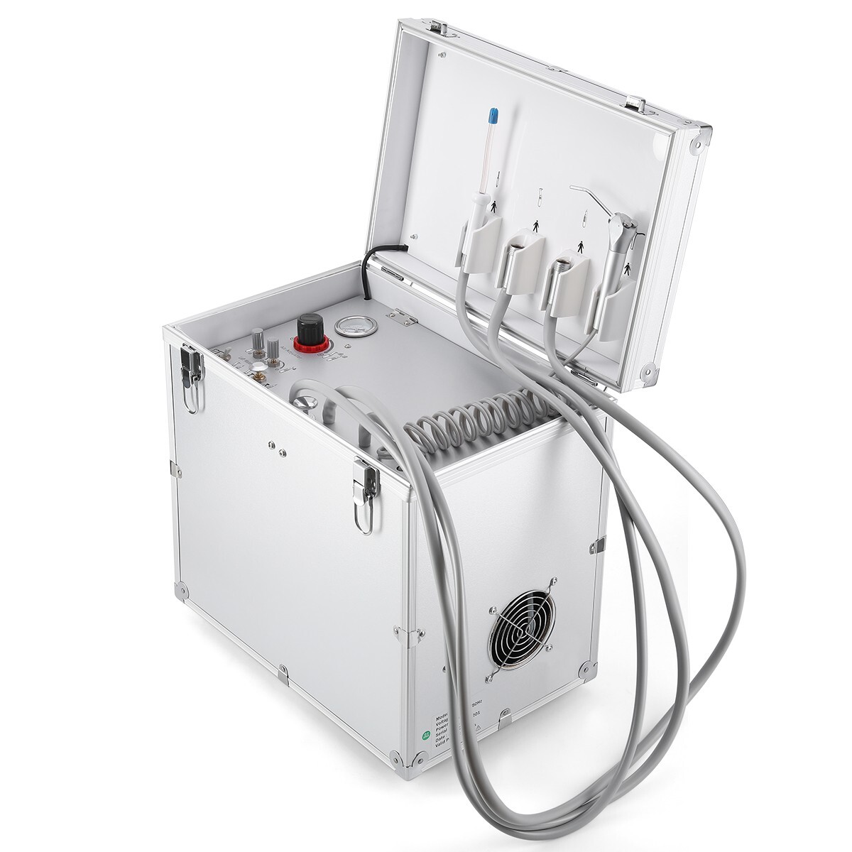 Portable Dental Moble Delivery Unit Air Compressor Syringe Suction System 4Hole