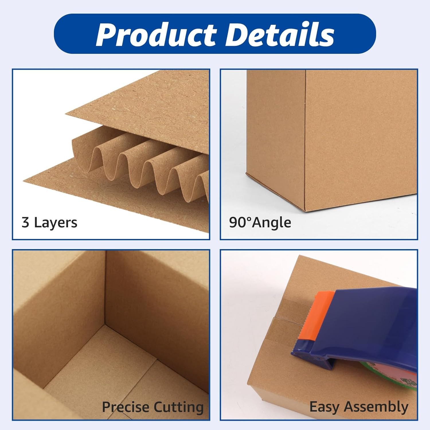 CRUGLA Assorted Sizes Shipping Boxes 30 Pack (10x7x5, 9x6x4,8x6x4), Corrugated C
