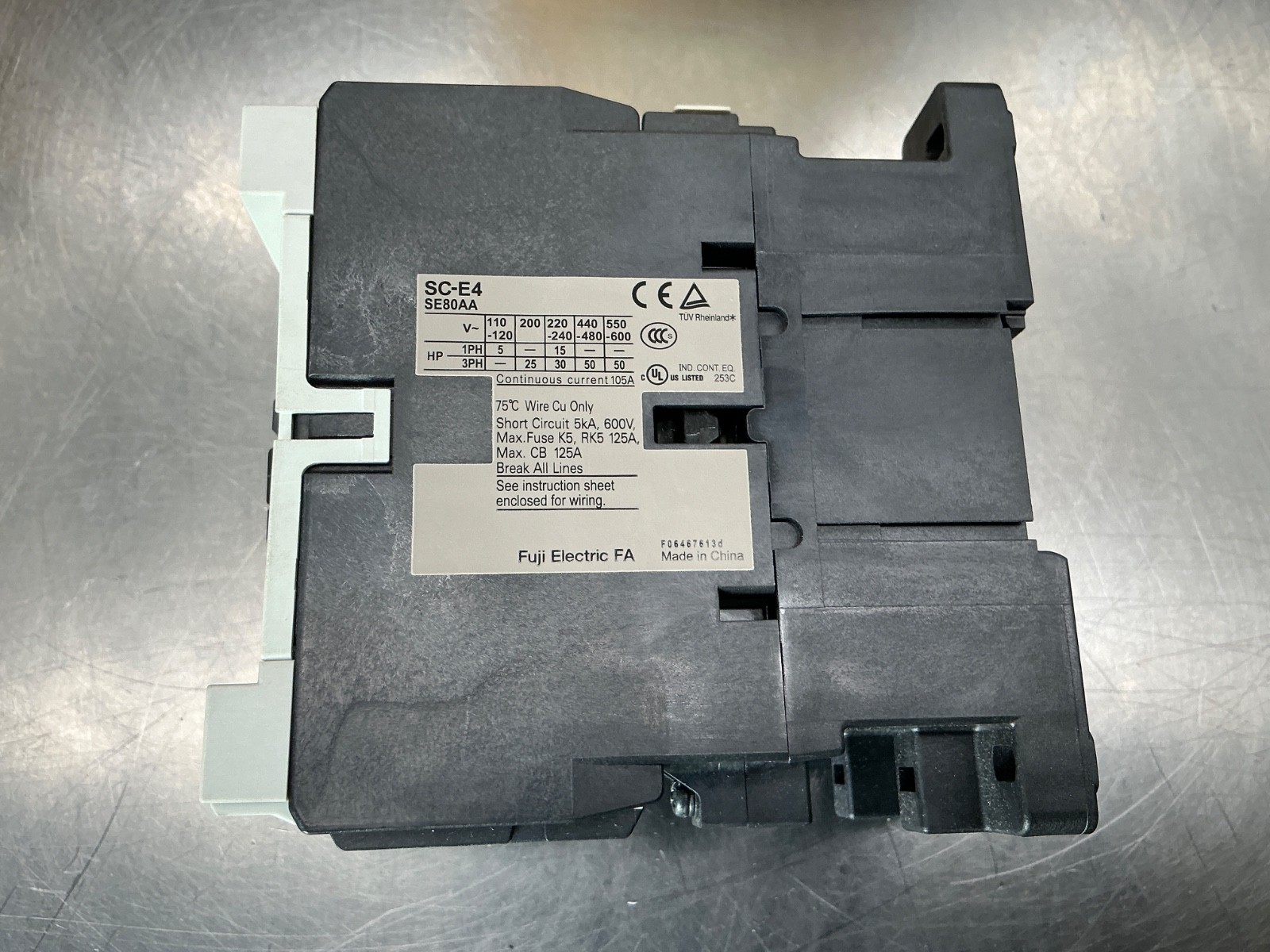 Fuji SC-E4 Magnetic Contactor 100-110v 50Hz, 110-120v 60Hz