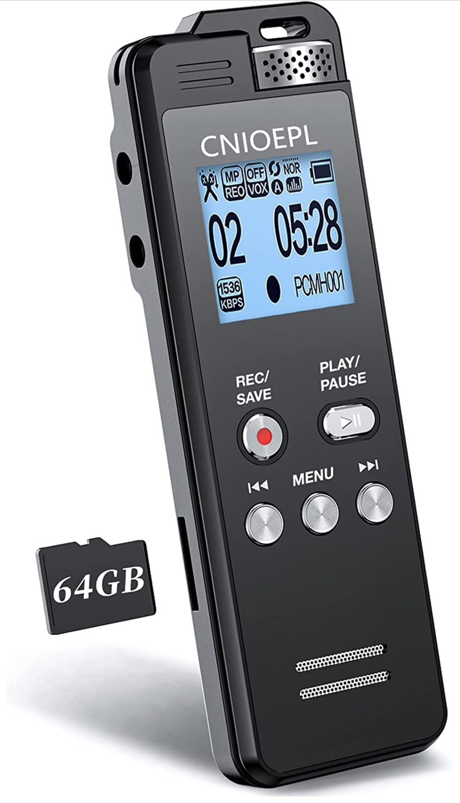 72GB Digital Voice Recorder 1536KBPS 5148h Recording Capacity 24h for Recordi…