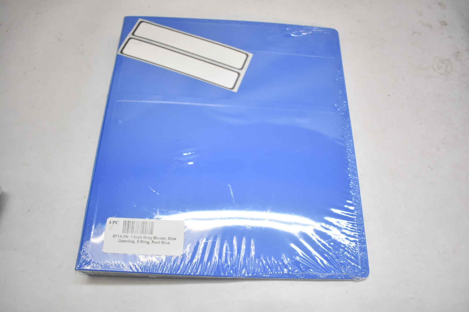 Lot Of 8 Blue 1″ 3 Ring Daily Use Binders Side Opening Office Supplies Bulk