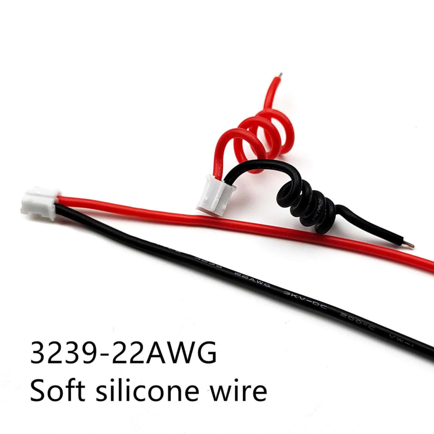 20 Sets Mini Micro JST-PH 2.0Mm 2 Pin Male Connector with 10Cm Silicone Wire Cab