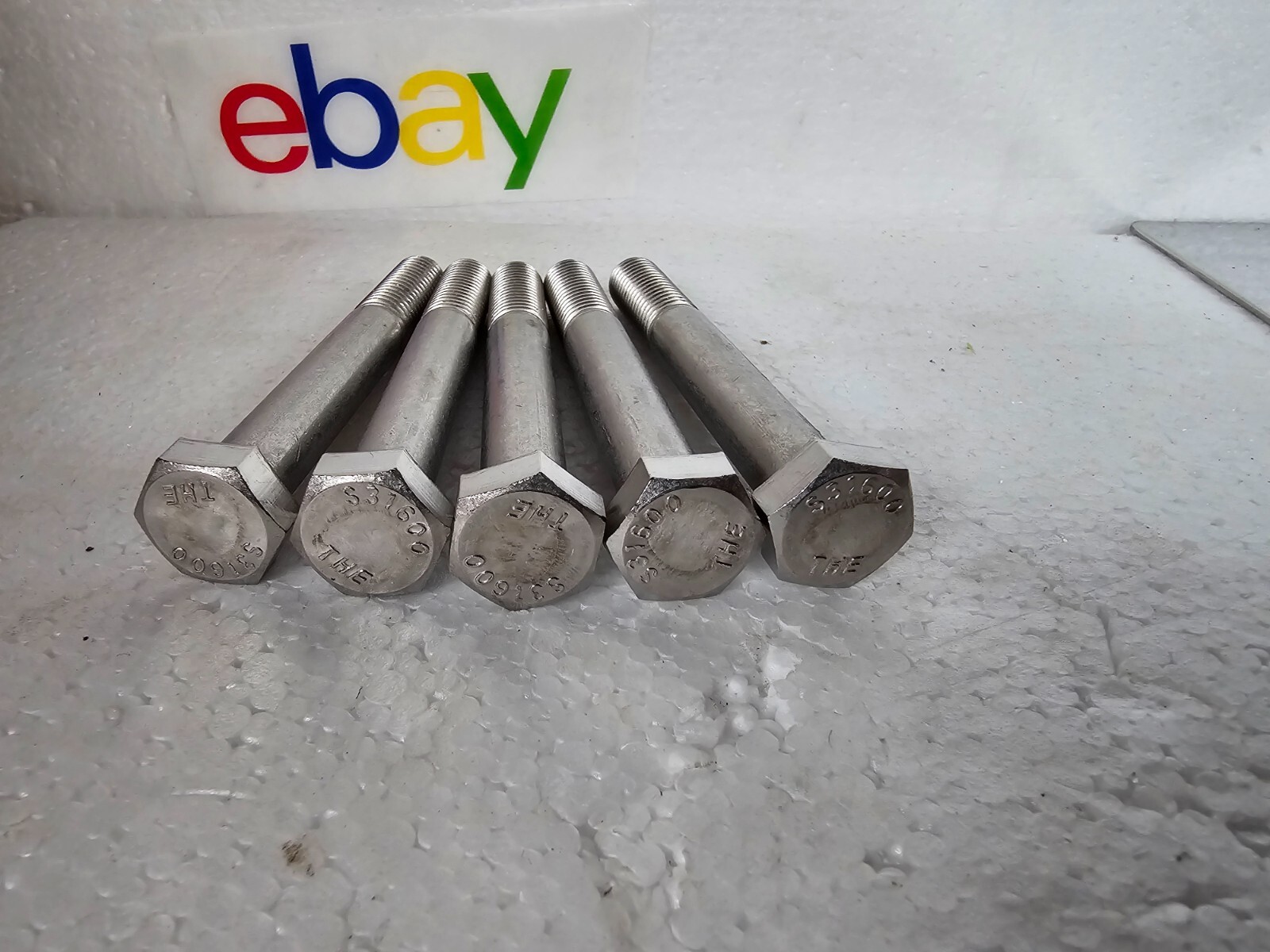 (5) 316 STAINLESS 1/2-13 X4 Hex Bolts Cap Screw Partially Threaded «BEST PRICE»