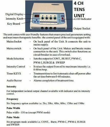 Electrotherapy 4 Channel Dynoplus LED Display Controlled Digital Unit Faster Ser