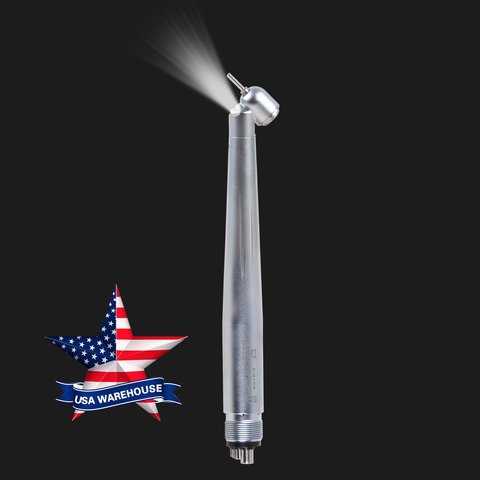 Dental 45 Degree Surgical High Speed Handpiece LED E-generator Push Button 4Hole