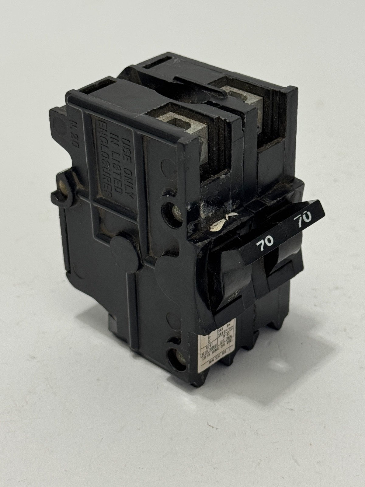 Federal Pacific NB270 2 Pole 70A Bolt-on 10kA@240V Stab-Lok Circuit Breaker