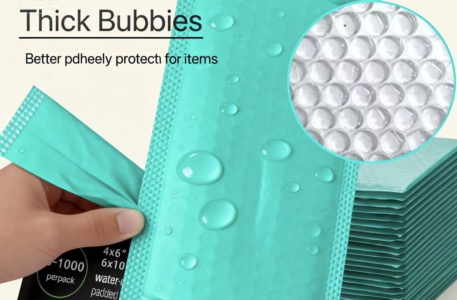 4×6 4×8 6×10 8.5×12 Poly Bubble Padded Mailers Envelops Shipping Bags TEAL