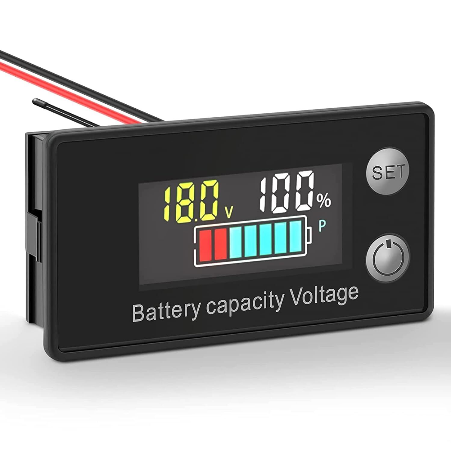 DC 8V-100V Battery Capacity Indicator Voltmeter Voltage Meter Monitor Gauge
