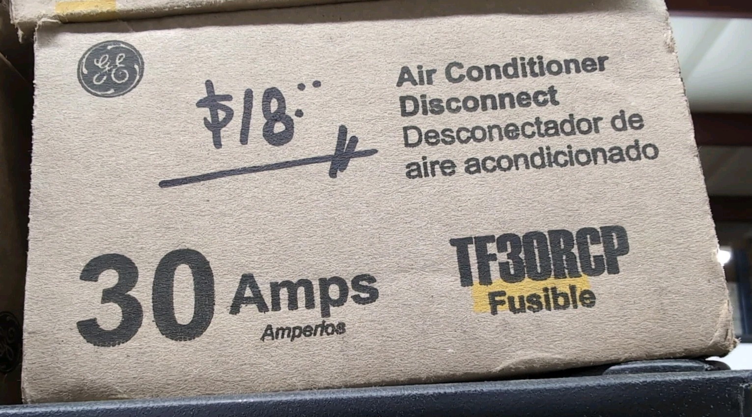 GE AC Disconnect Outdoor Switch 30A 120/240V TF30RCP