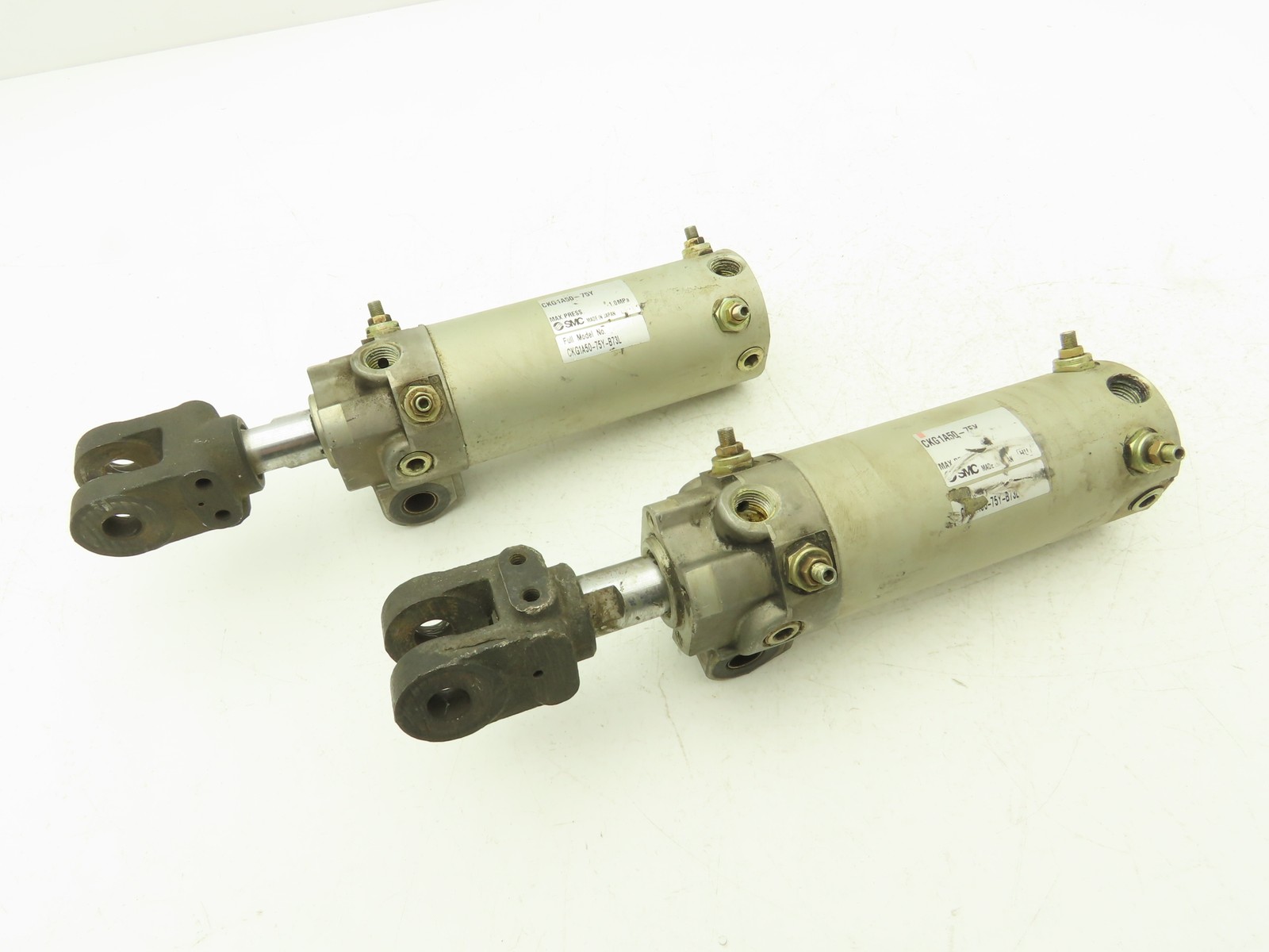 SMC CKG1A50-75Y Pneumatic Air Clamp Cylinder 50mm Bore 75mm Stroke Lot of 2