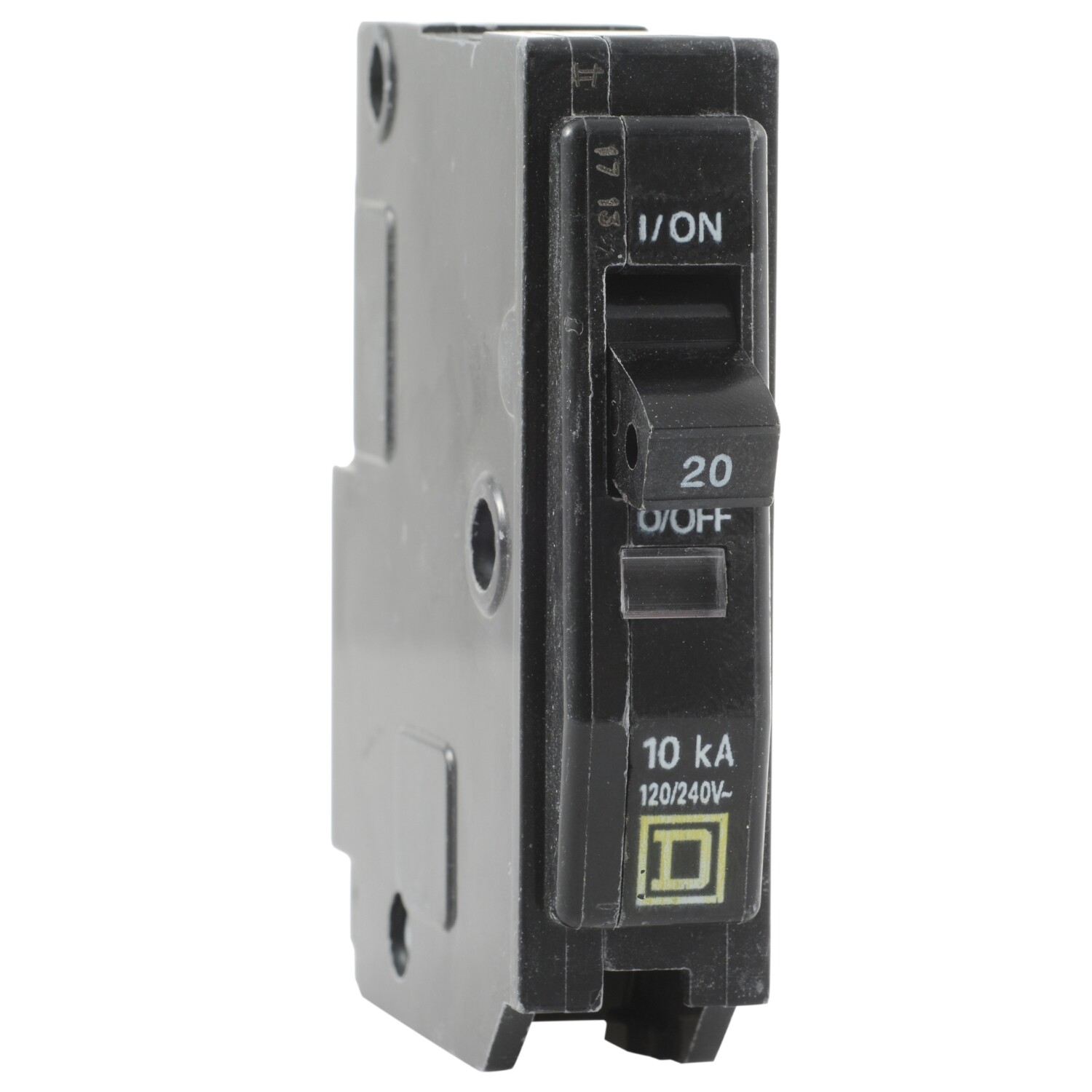 (1 ct) Square D QO120 20 Amp 1 Pole 120/240V QO New Style Trip Window Yellow D