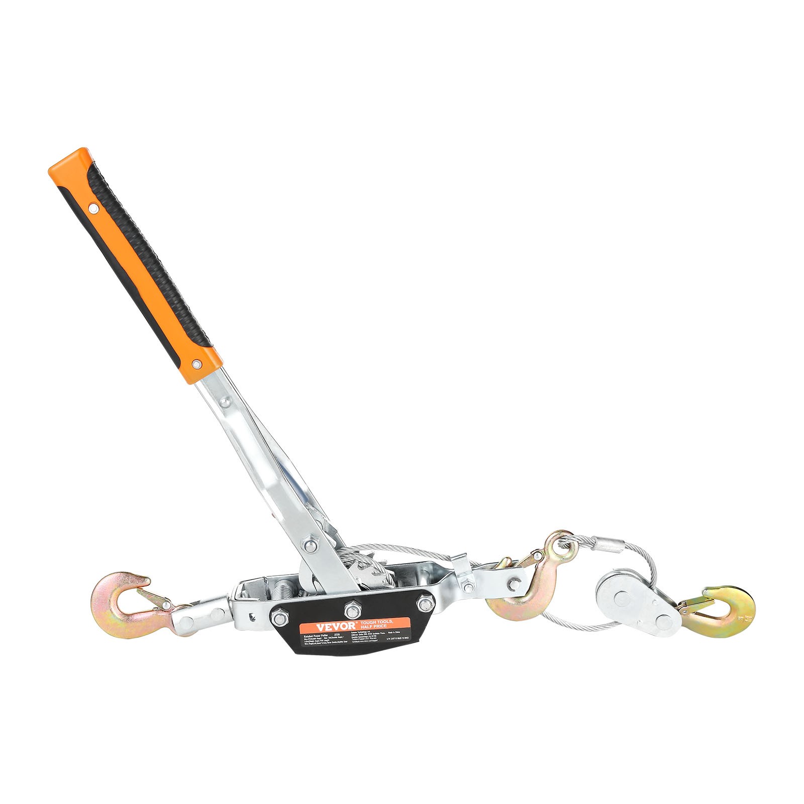 VEVOR Power Puller Come Along Winch 5 Ton 11023 lb Heavy Duty Pull Hoist 3 Hooks