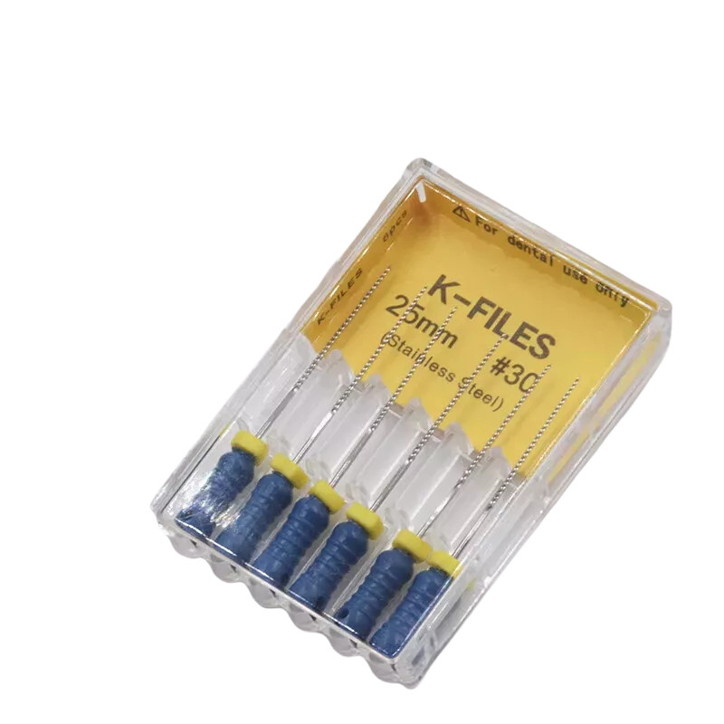 Limas endodónticas dentales de acero inoxidable K-File Uso manual 25/21mm/31mm