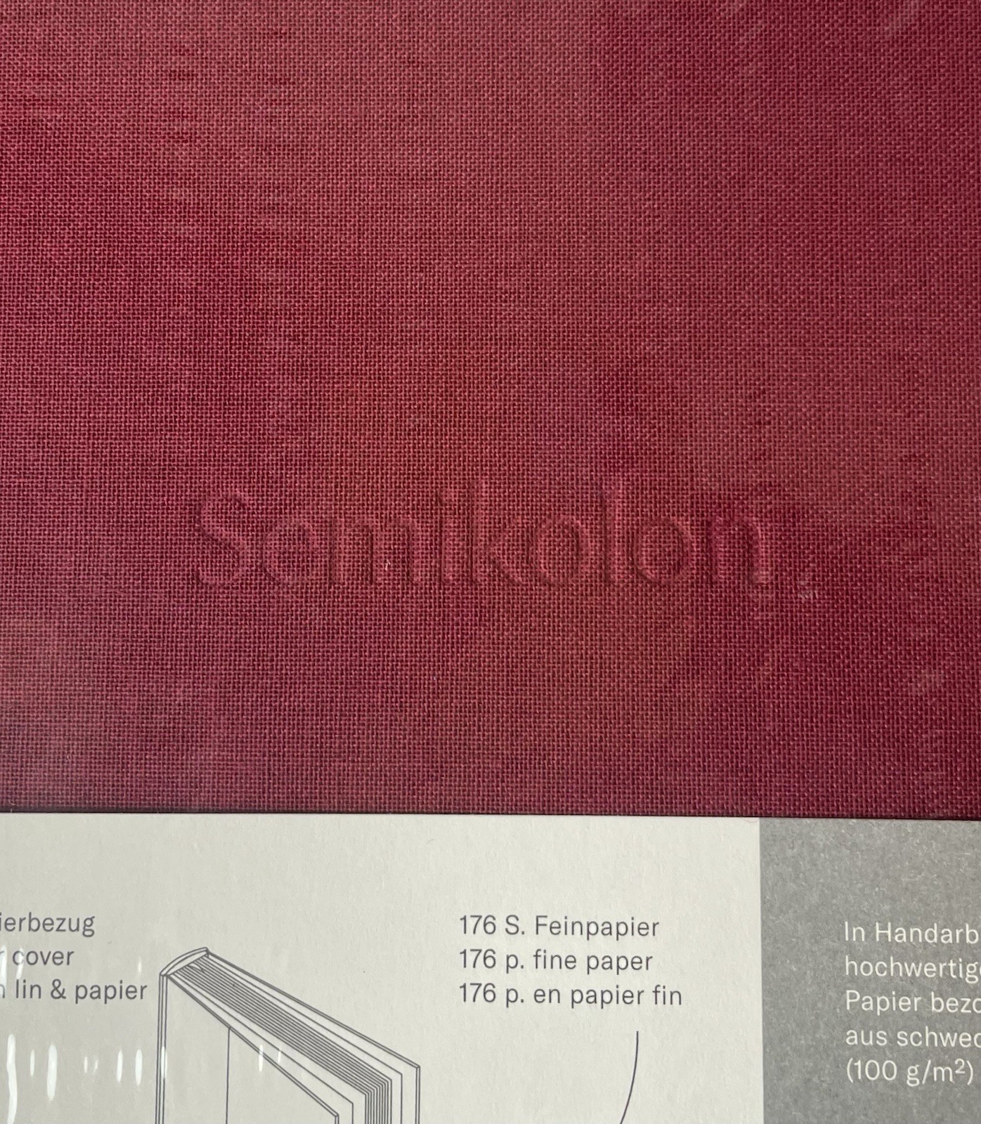 NEW Set of 2 BLANK Journal/Notebooks by Semikolon Fuschia/Raspberry Sealed
