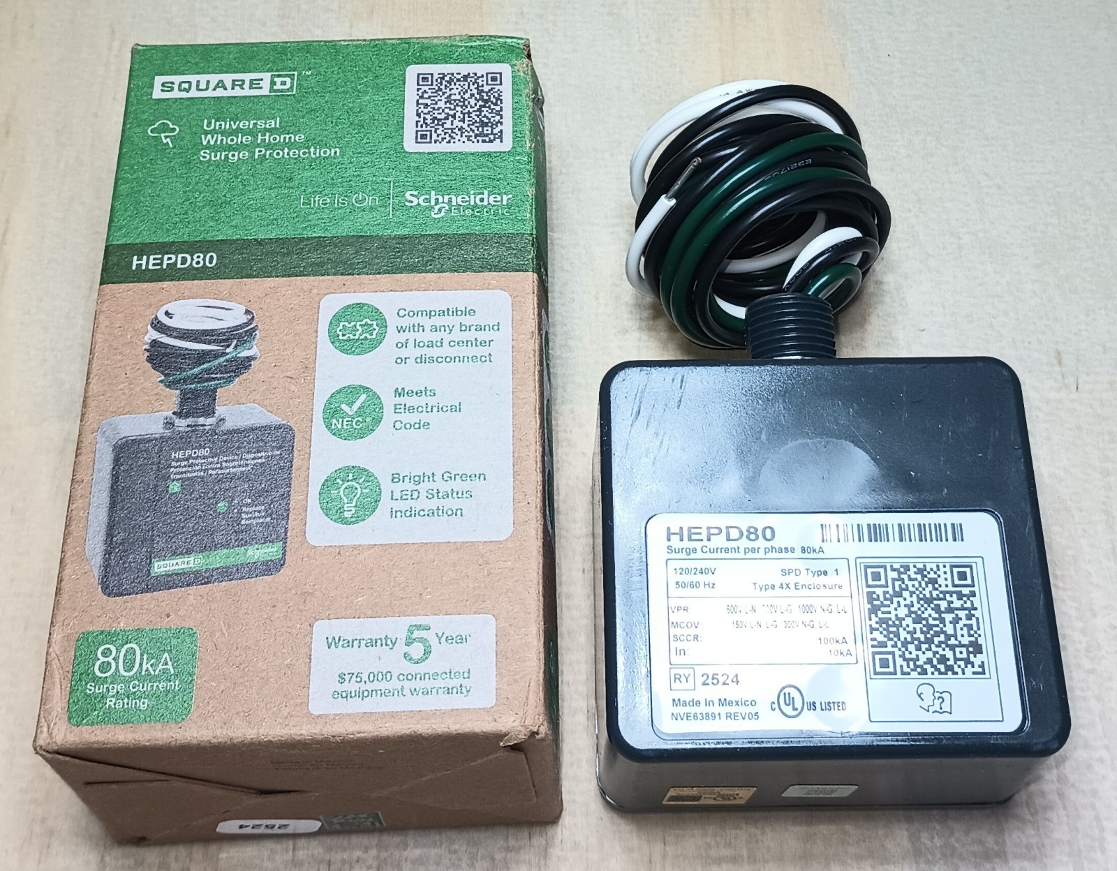Square D by Schneider HEPD80 Surge Protection Device