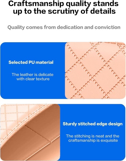 Car Door Organizer, PU Leather Storage Pouch with Strong Sticky Back for Phon