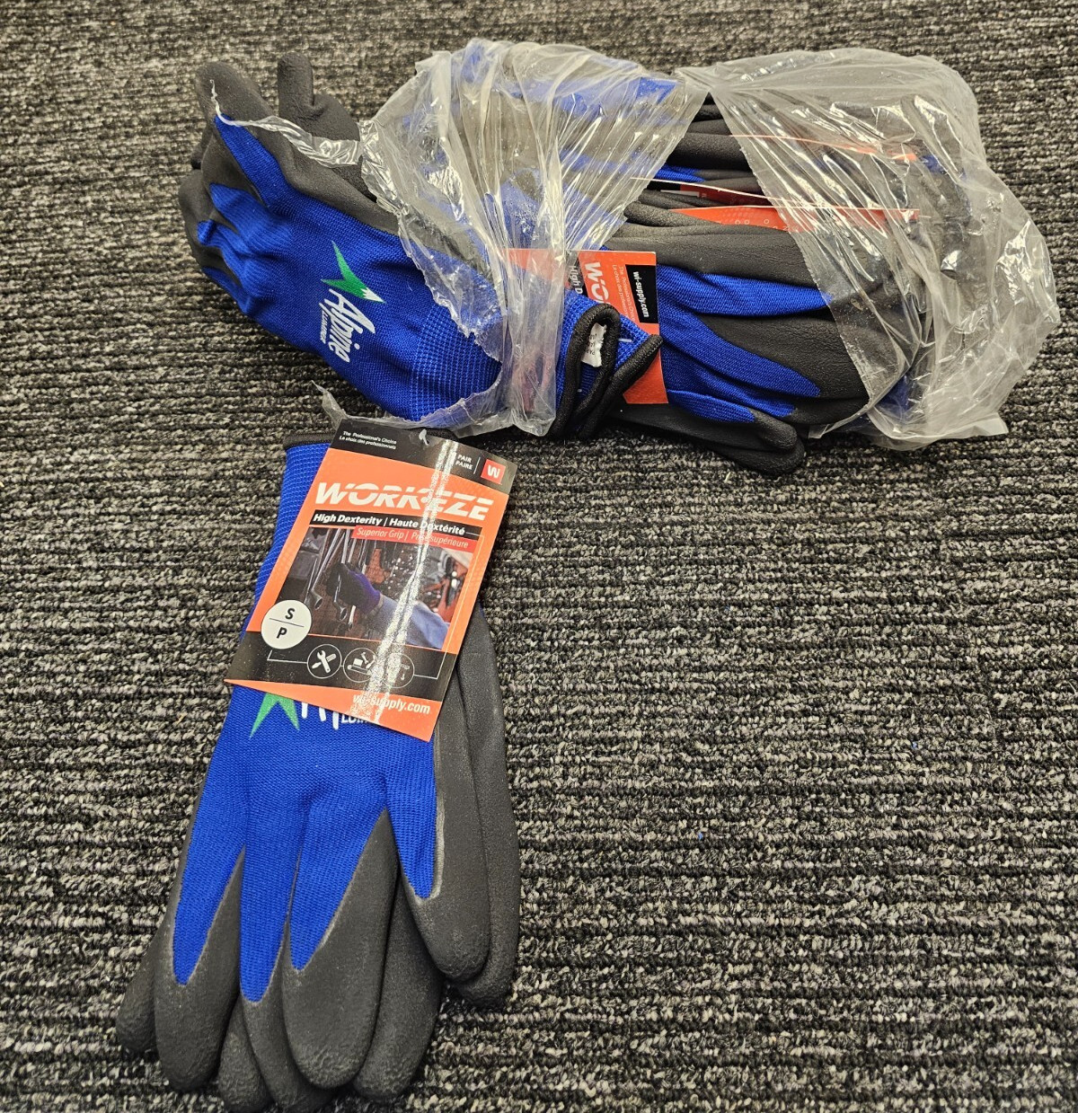 (QTY 12 Pairs) Wi-Supply LNG-B8 Blue High Dexterity Nylon Knit Liner Gloves S/P