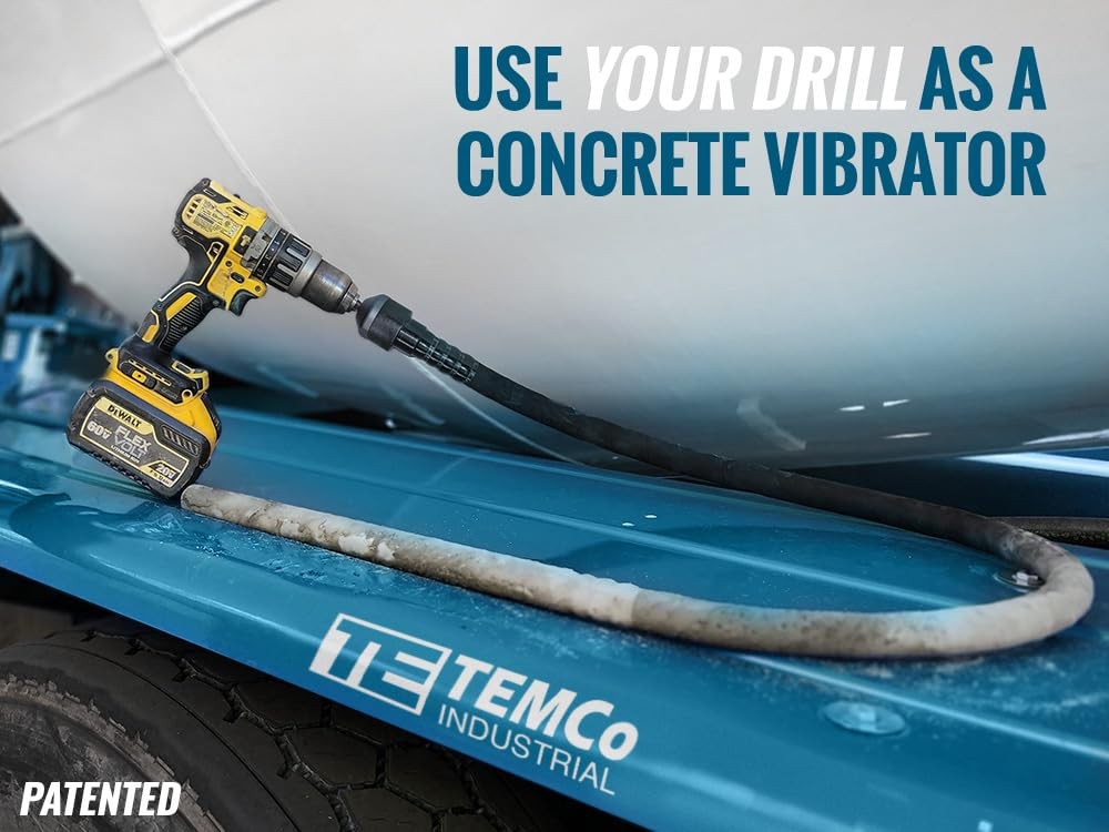 Concrete Vibrator Cordless Drill Powered Concrete Vibrating Tool TEMCo
