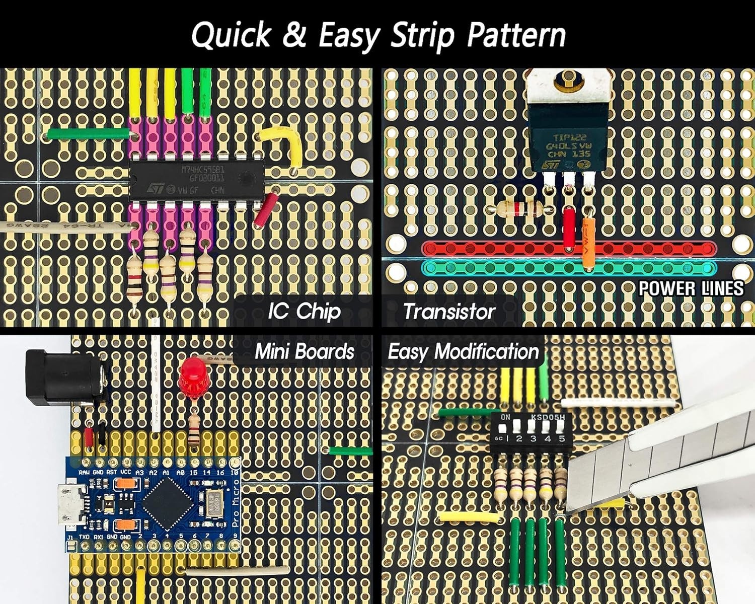 Lead Free Gold-Plated PCB Prototype Board, 3 Pack, for Secure Circuit Design