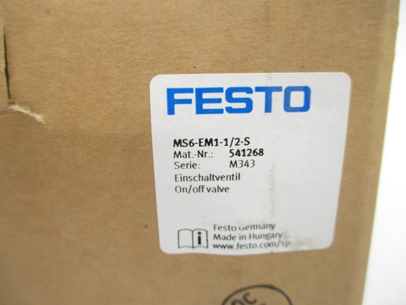 FESTO MS6-EM1-1/2-S 541268 270PSI 60’C/140’F NSMP