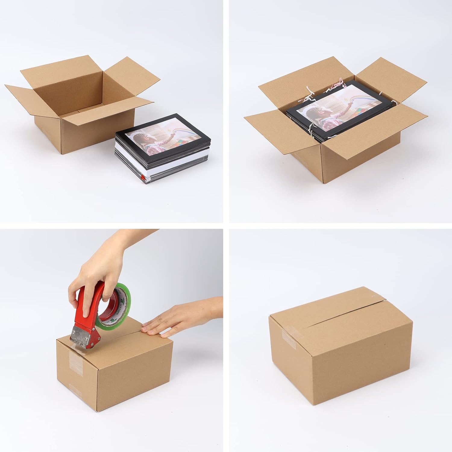 CRUGLA 40 Packs Shipping Boxes 8x6x4, Cardboard Boxes for Small Business, Corrug
