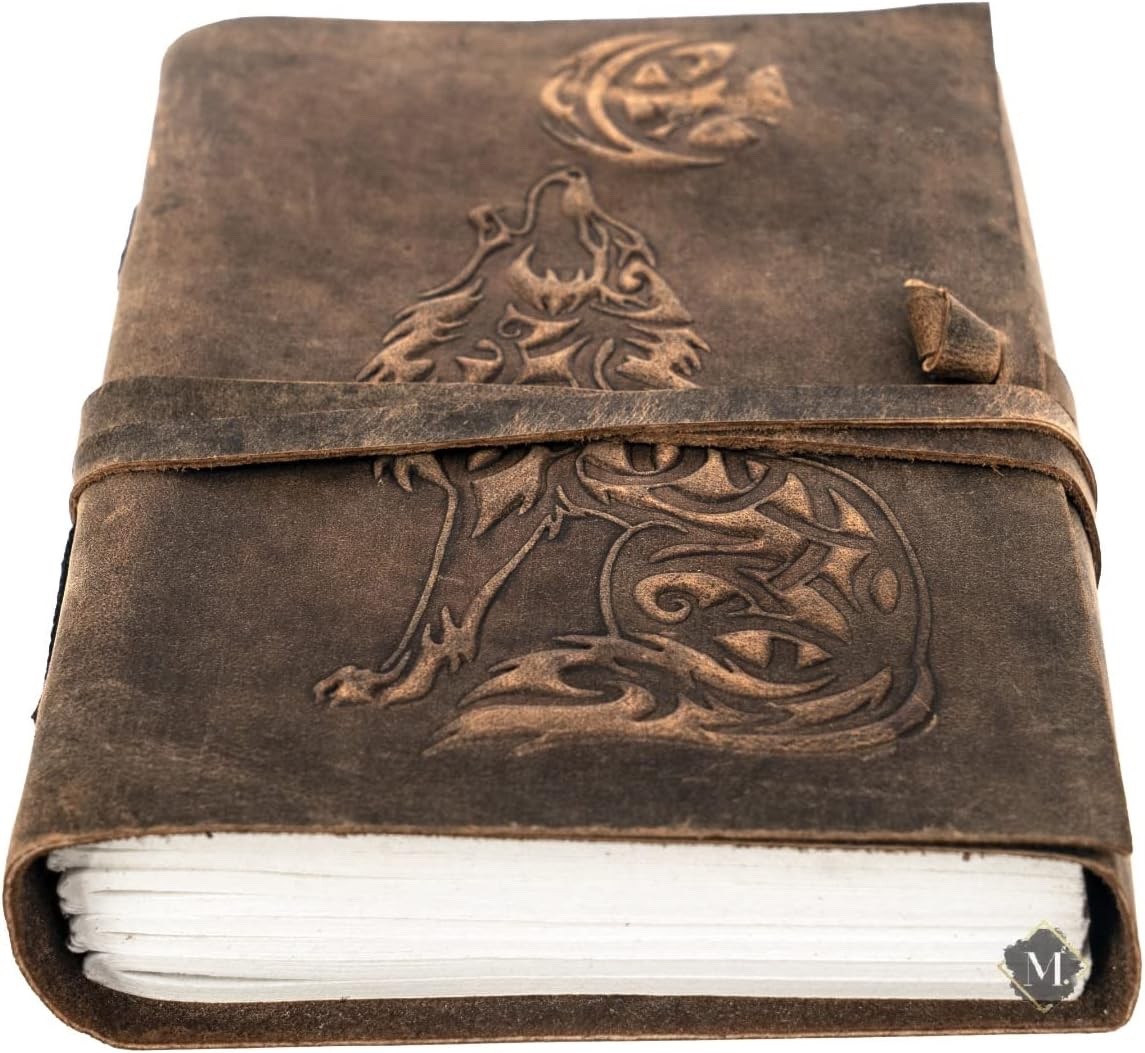 Leather Journal Notebook 5×7 Handmade Vintage Diary 200 Lined Pages Gift