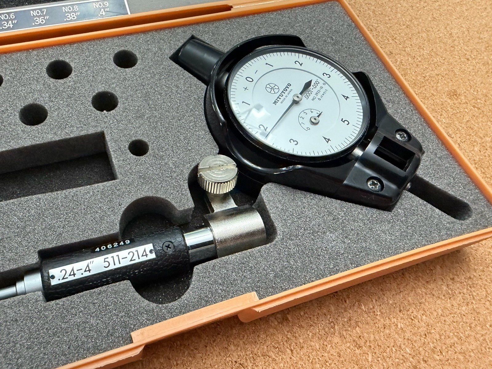 Mitutoyo Dial Bore Gage .24”-.4” Capacity Complete Set #511-214 Used!!!’